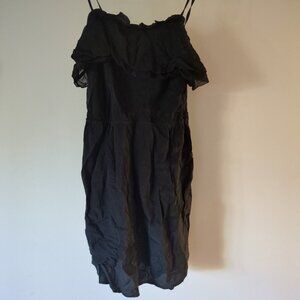 little black dress with frill details